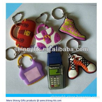 Customized Shape Rubber KeyChain